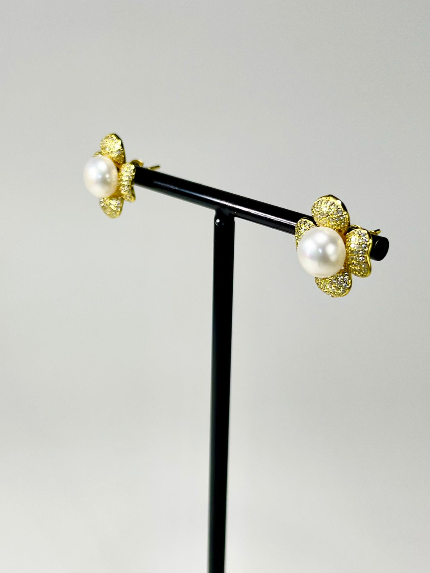 Arete Perla Zirconias Flor