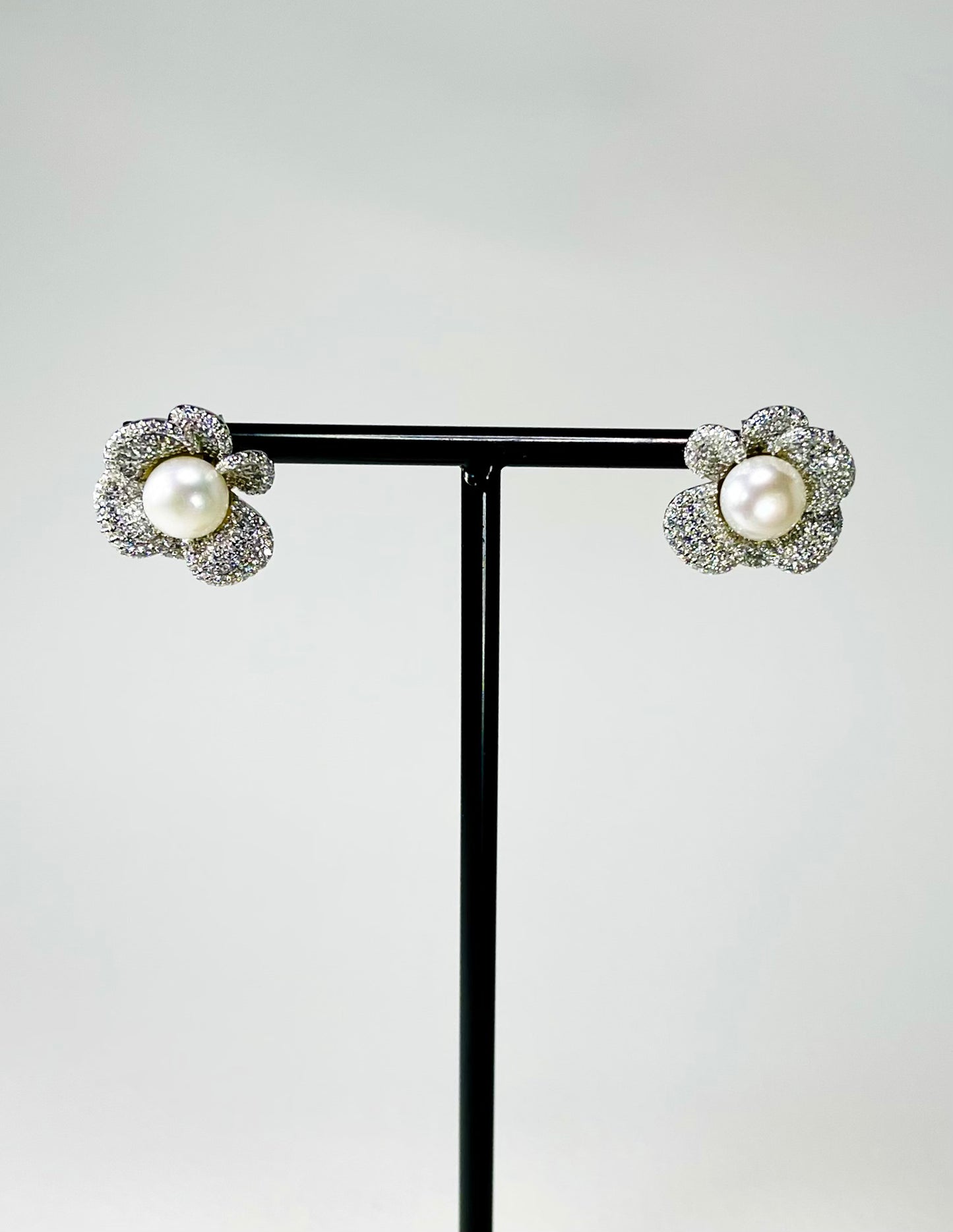 Arete Perla Zirconias Flor