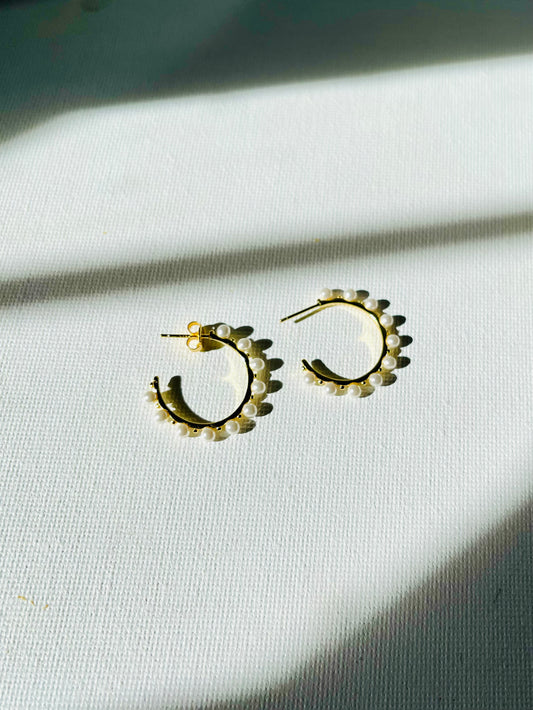 Arete Argolla Perlas