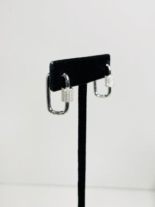 Arete huggie Rectangular Zircones