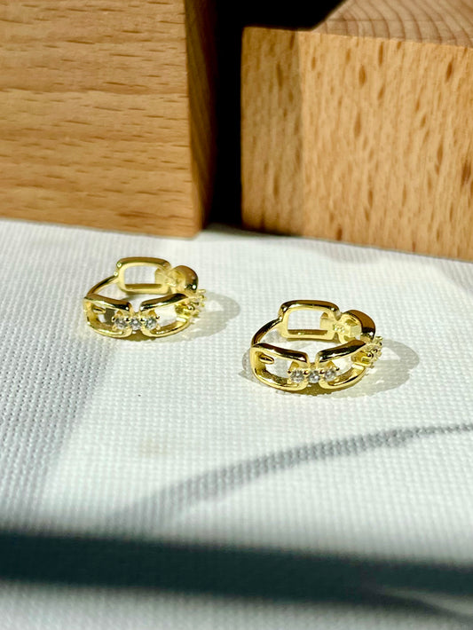 Arete Hugguie Zircones Eslabones