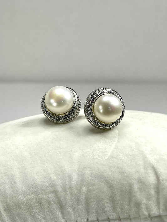 Arete Perla Zircones Redondo