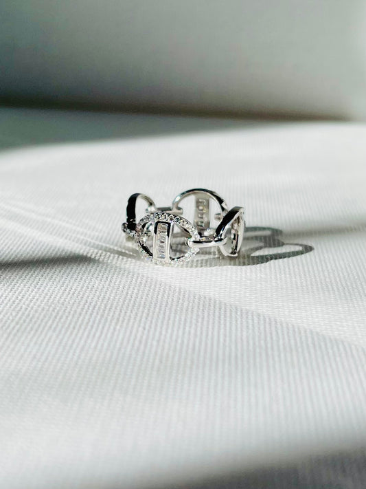 Anillo Zircones Eslabones