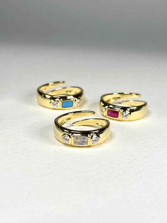 Anillo Zircones Banda