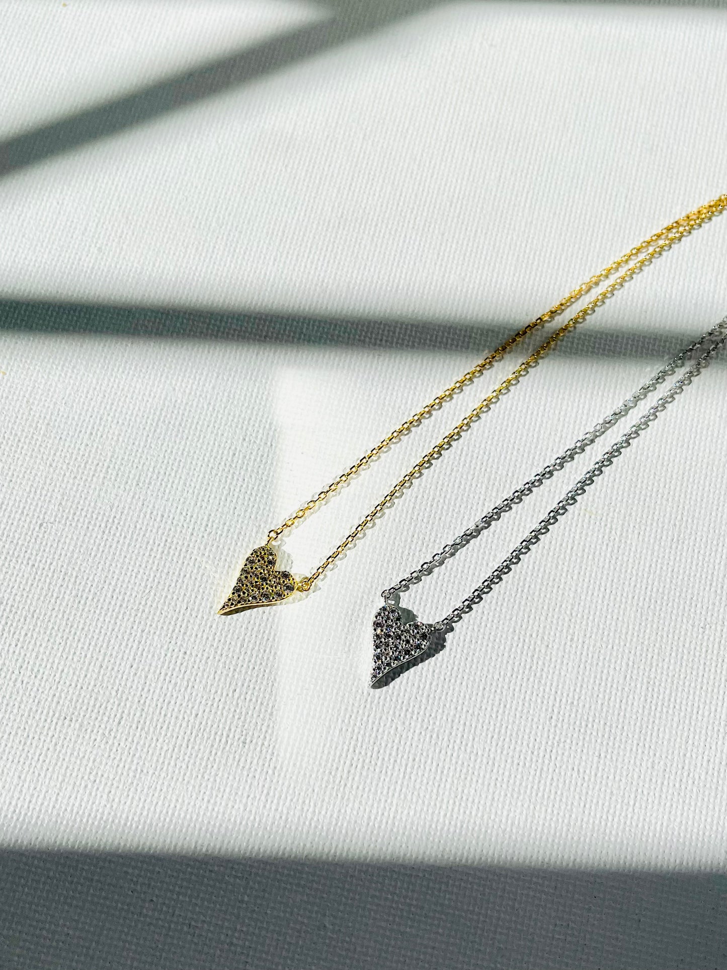 Cadena Zircones Corazón