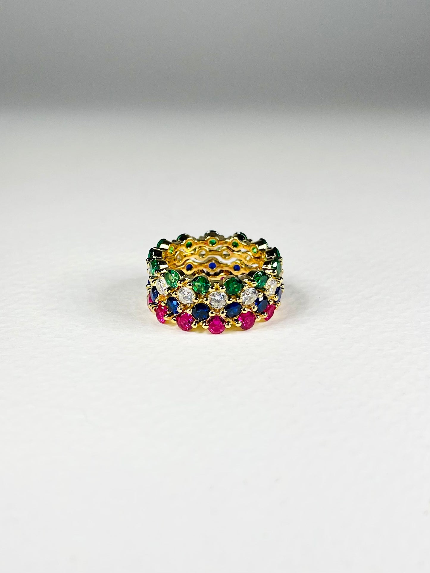 Anillo Zircones Banda