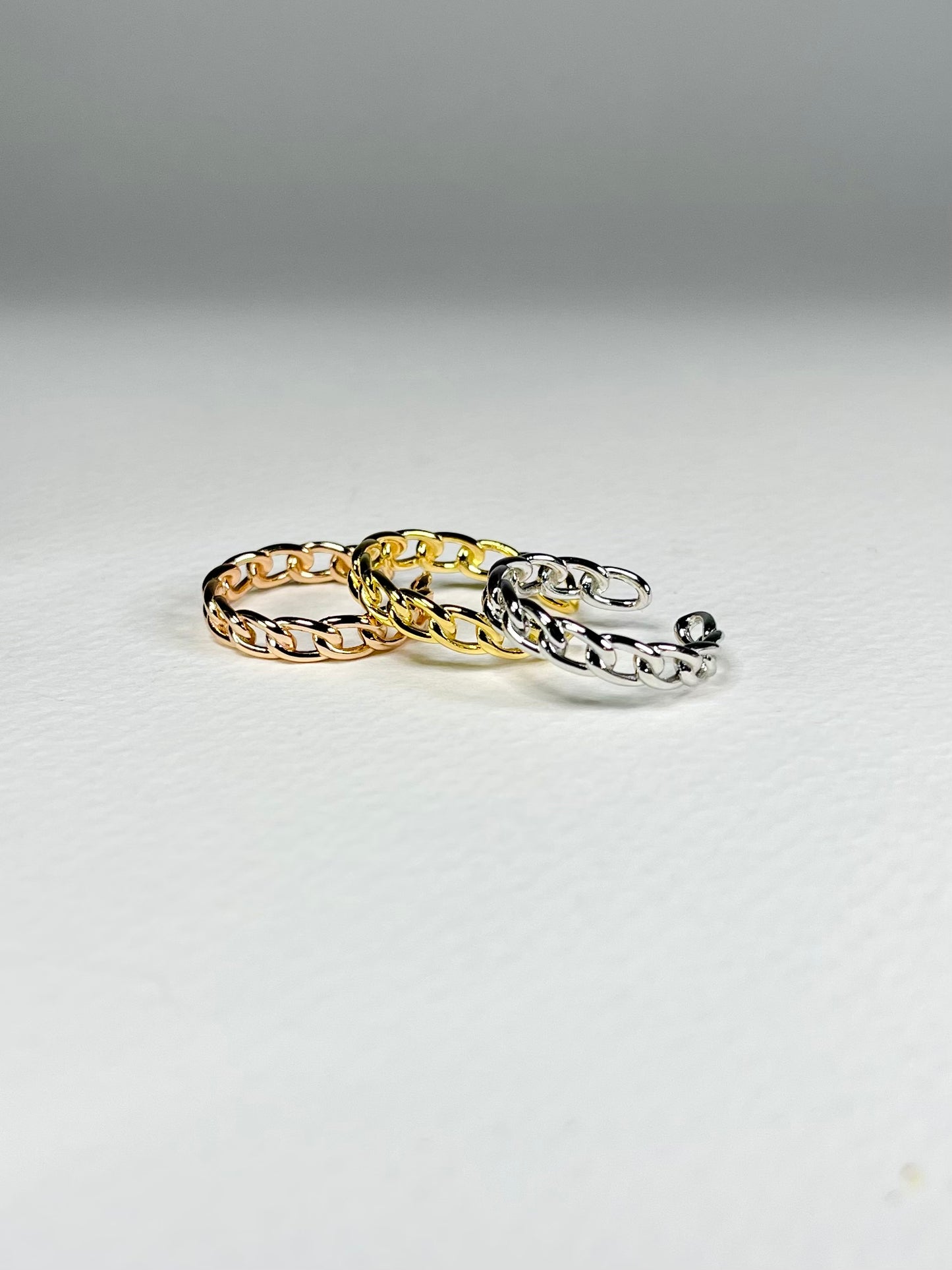 Anillo Plata Eslabones Cuban