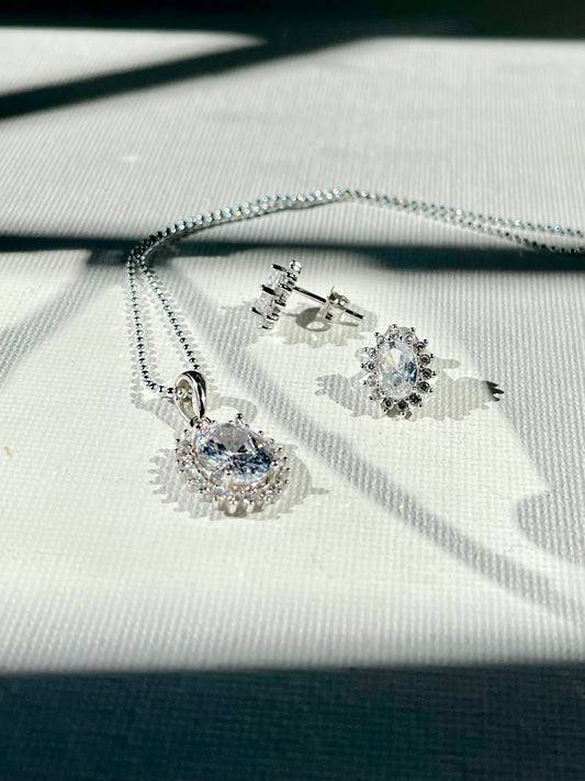 Set Zircones Oval