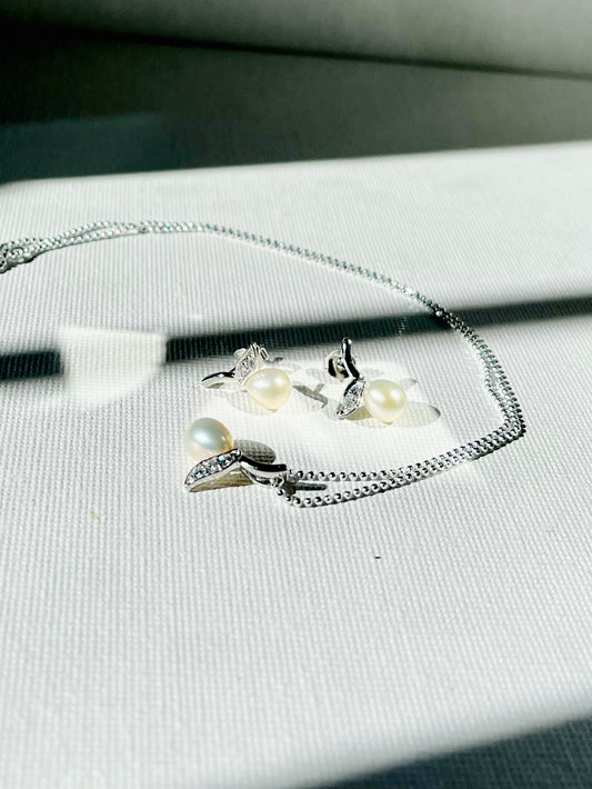 Set Perla Gota Zircones