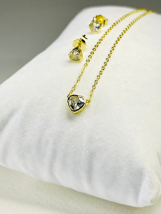 Set Zircon Corazón