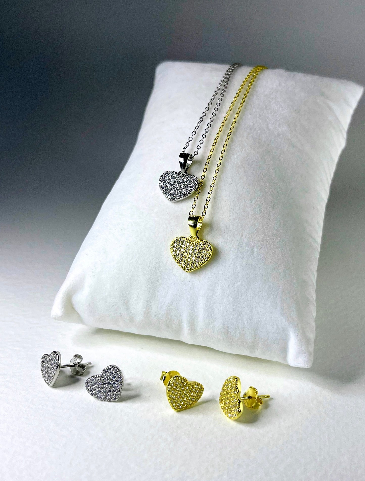 Set Zircones Corazón